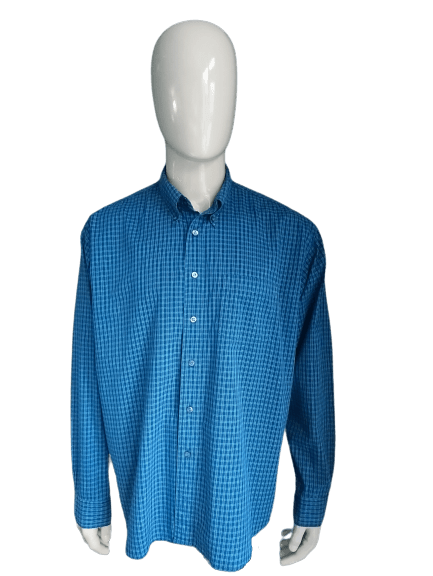 Burton overhemd. Blauw Groen geruit. Maat XL. valt ruim - EcoGents