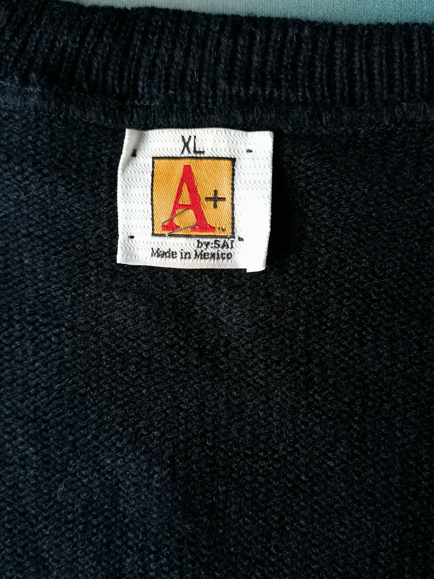 A+ Vest met rits. Donker Blauw gekleurd. Maat XL, valt ruim. - EcoGents