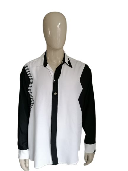 Vintage Haupt Zwart Wit overhemd. Maat |