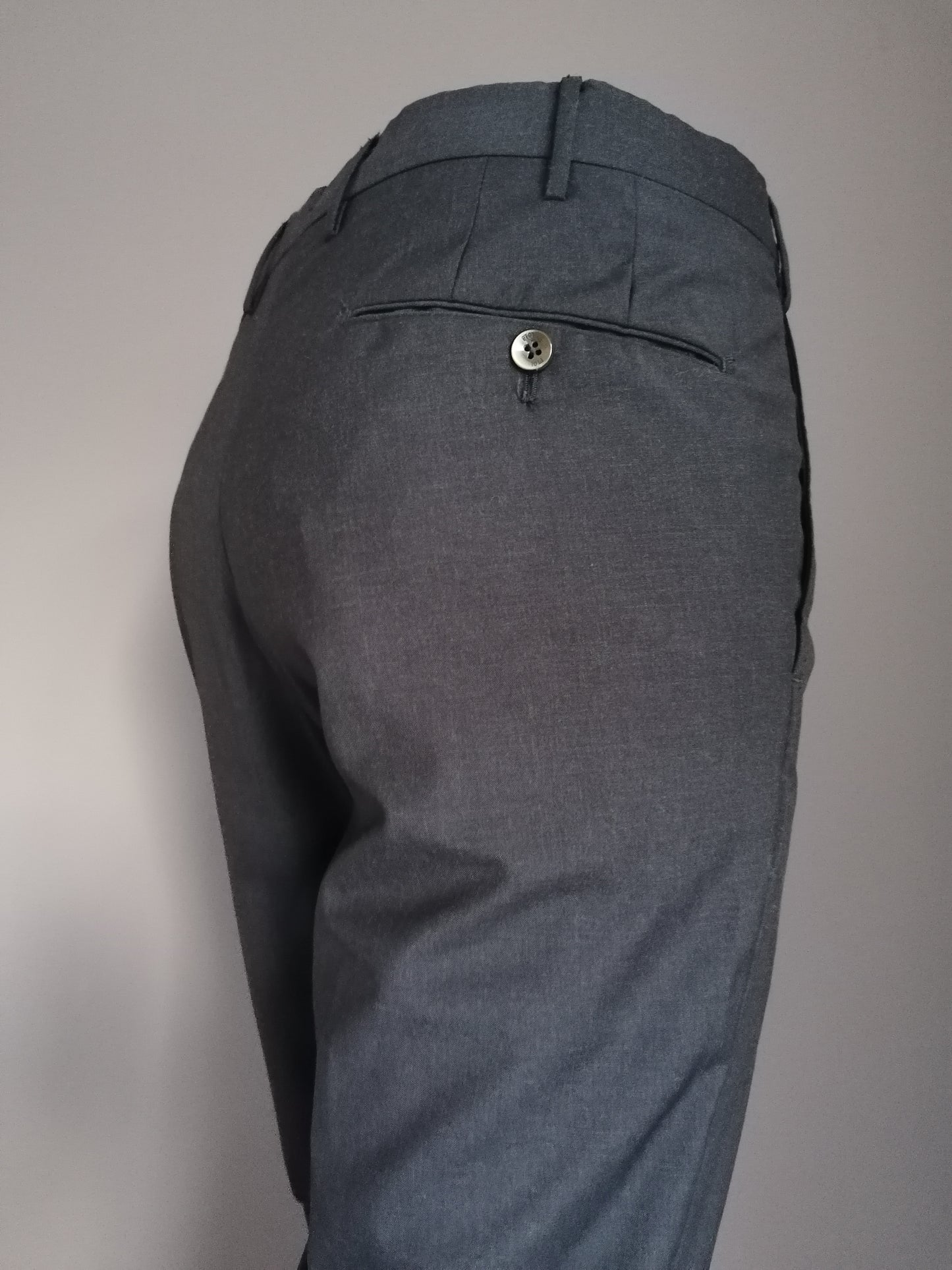 PT01 Wollen Pantalon. Donker Grijs gekleurd. Maat 52 / L. Slim Fit.
