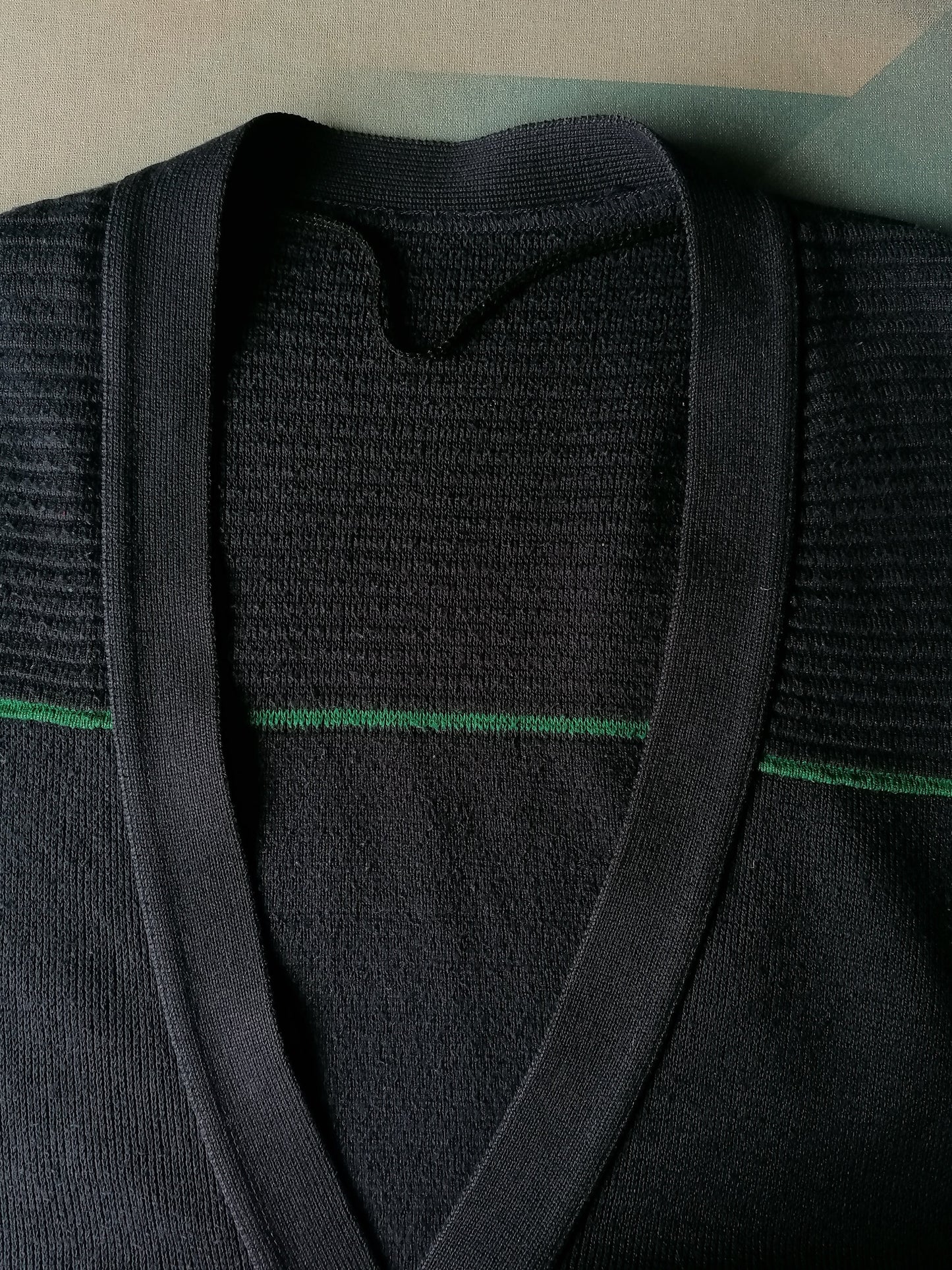 Vintage cardigan with buttons. Dark blue colored. Size XXXL / 3XL