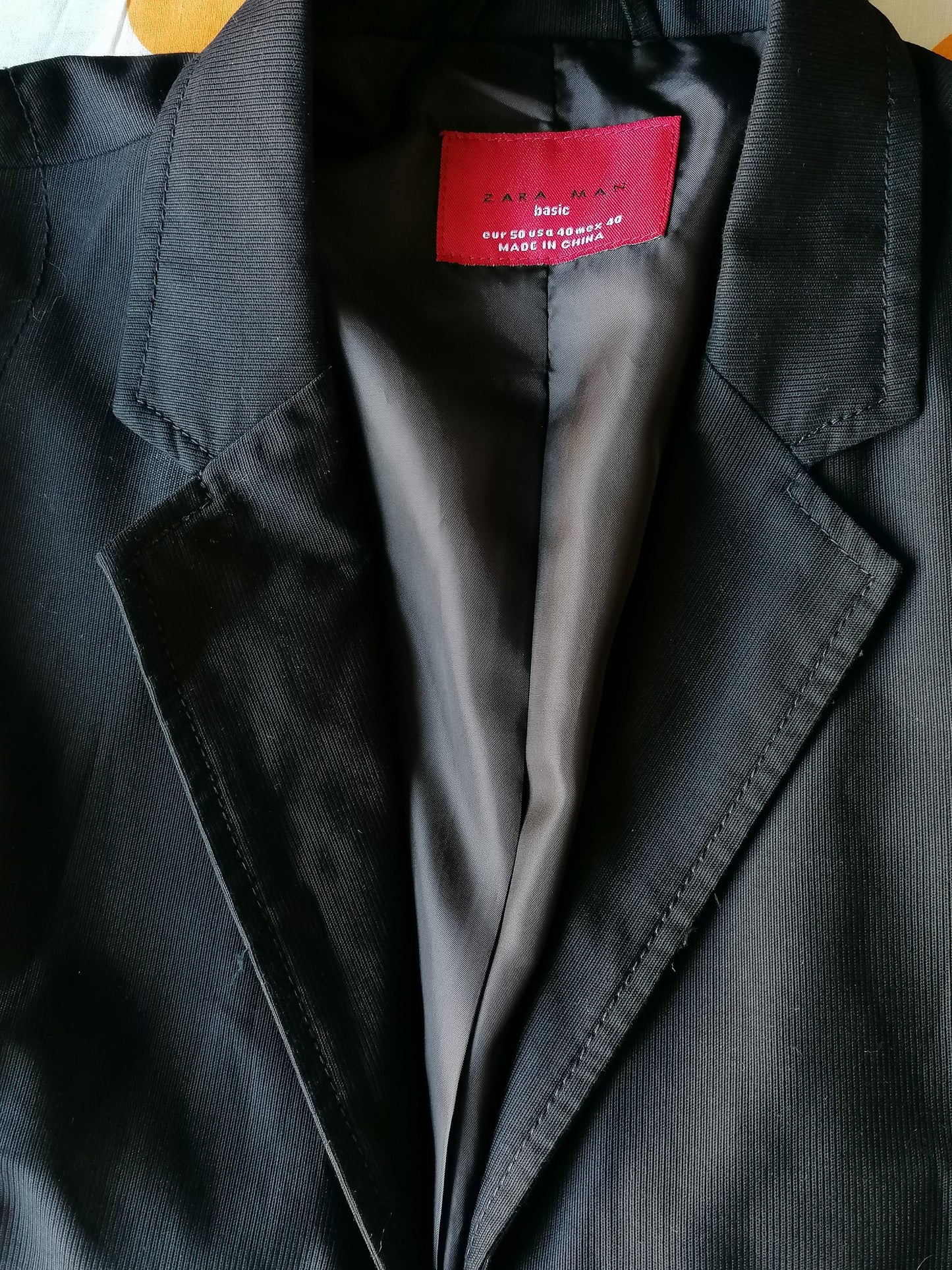 Zara homme Casual Colbert Jacket / Jack. Coloré noir. Taille 50 / m