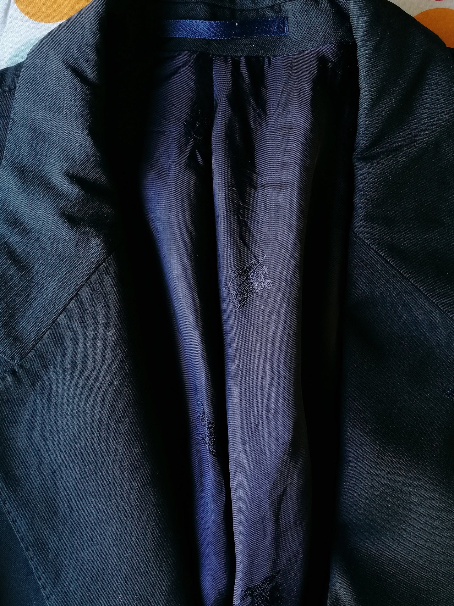 Vintage Burberry London London Woolen Chaqueta. Azul oscuro. Tamaño 56 / XL. Super 100 y botones hermosos!