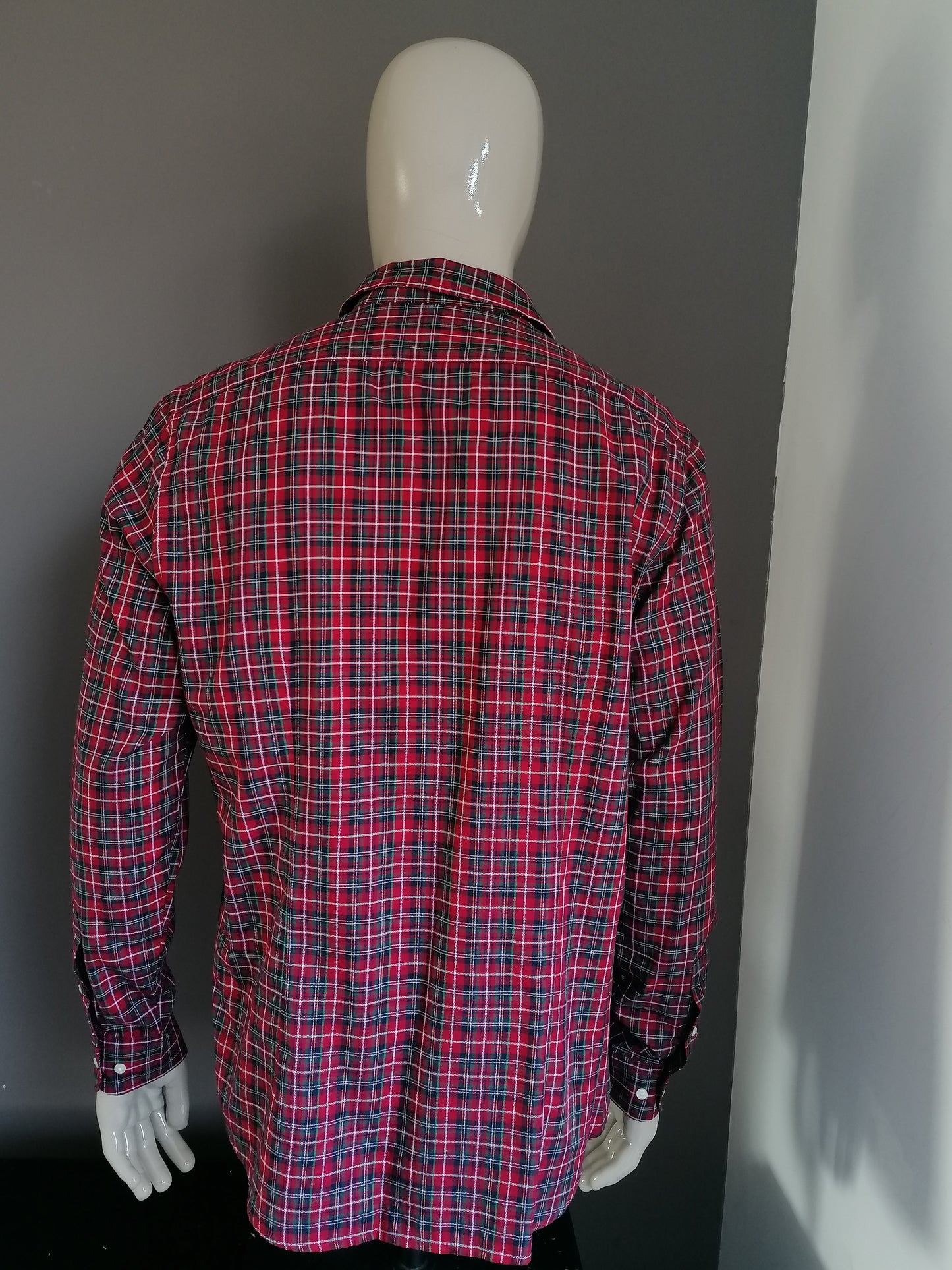 Nous chemise de mode. Vert jaune vert rouge. Taille xl.