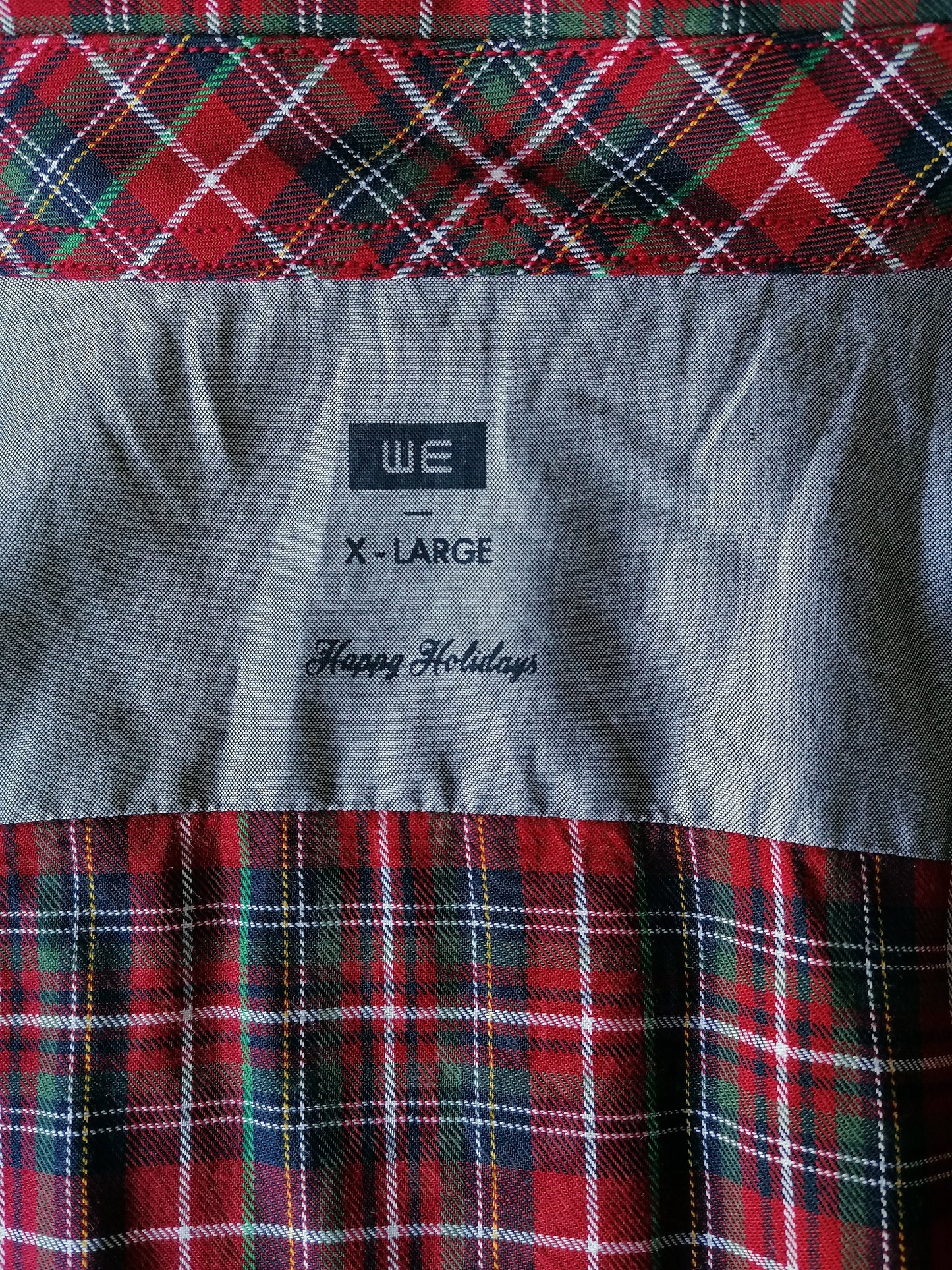 Nous chemise de mode. Vert jaune vert rouge. Taille xl.