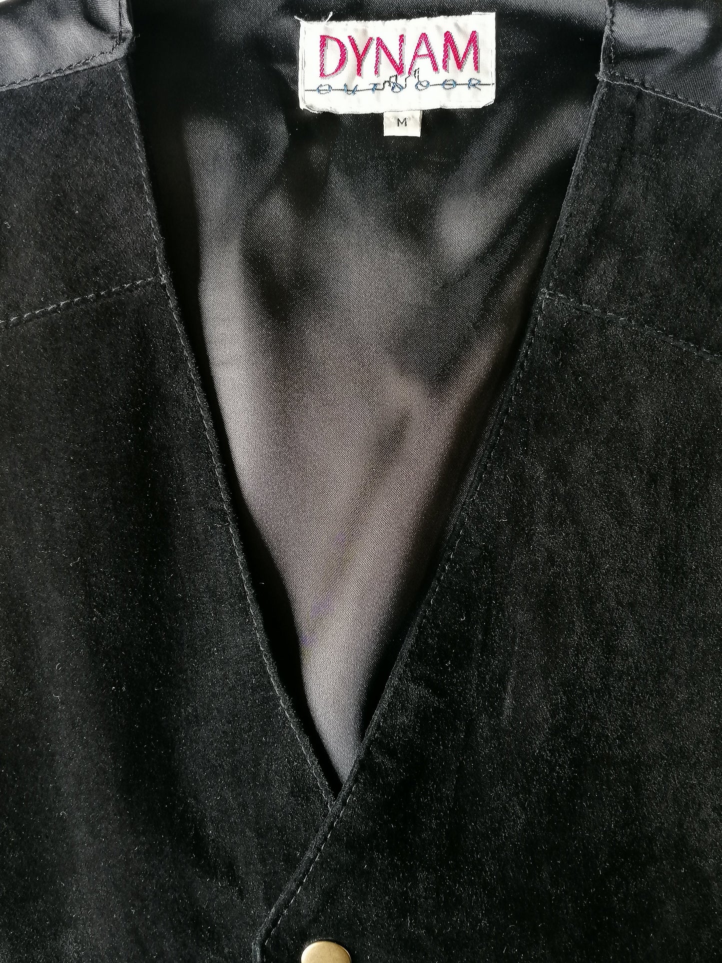 Dynam Leren Gilet met drukknopen. Zwart gekleurd. Maat M.