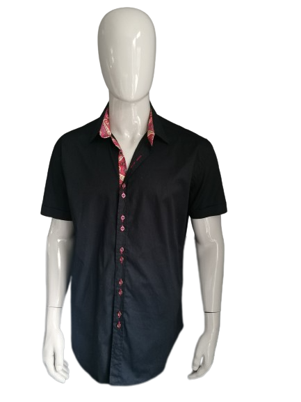 Camisa de Kayhan manga corta. Color negro. Tama o XXL 2XL. Ajustado. Estirar