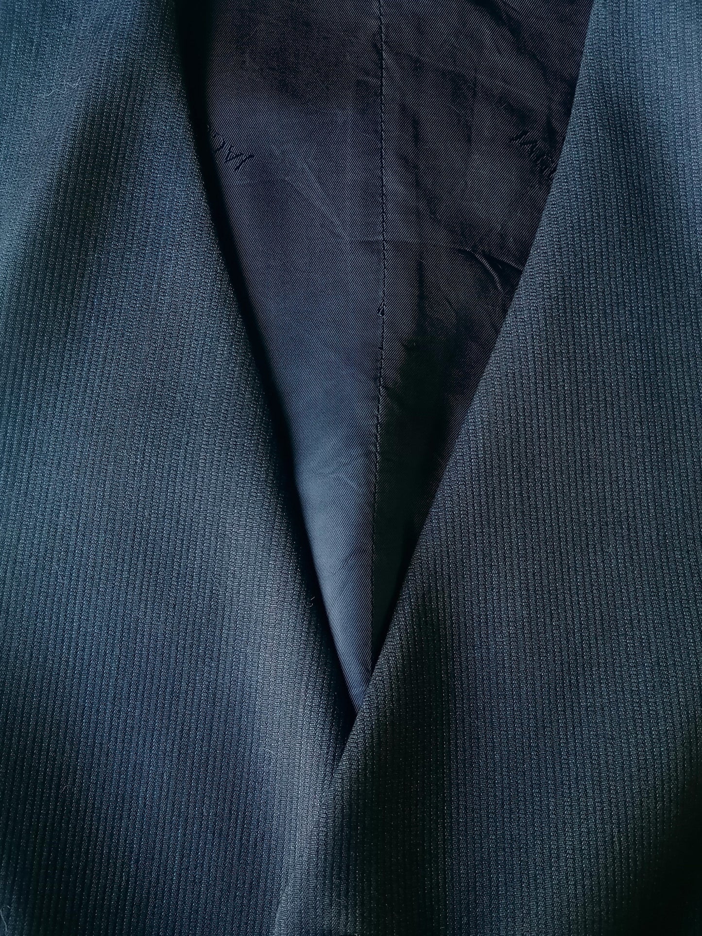 Jaguar gilet. Zwart Blauw motief. Maat 50 / M.