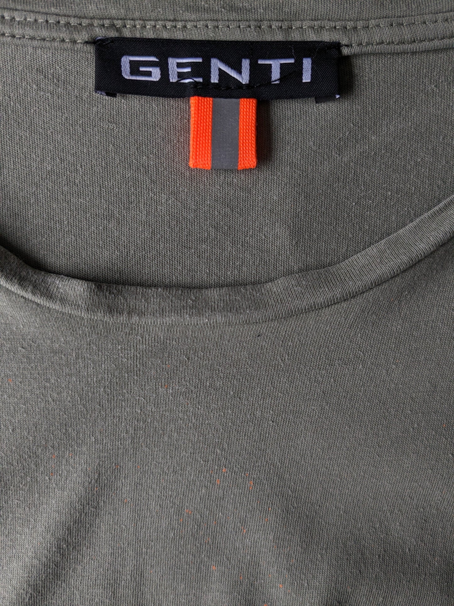 Camisa Genti. Verde Naranja moteado. Talla XL.