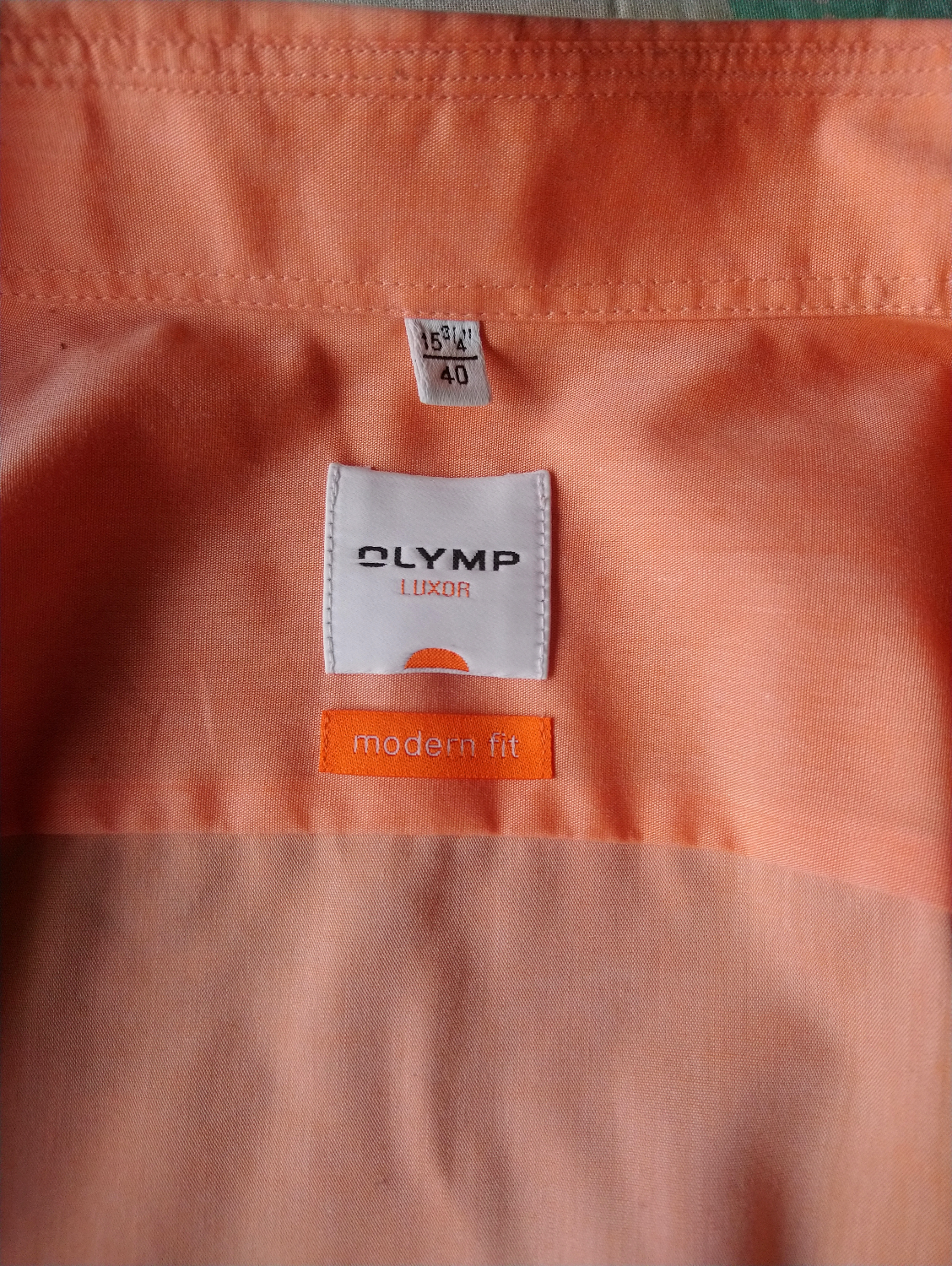 Olymp Louxor Shirt. Orange de couleur claire. Taille M. Moderne Fit.
