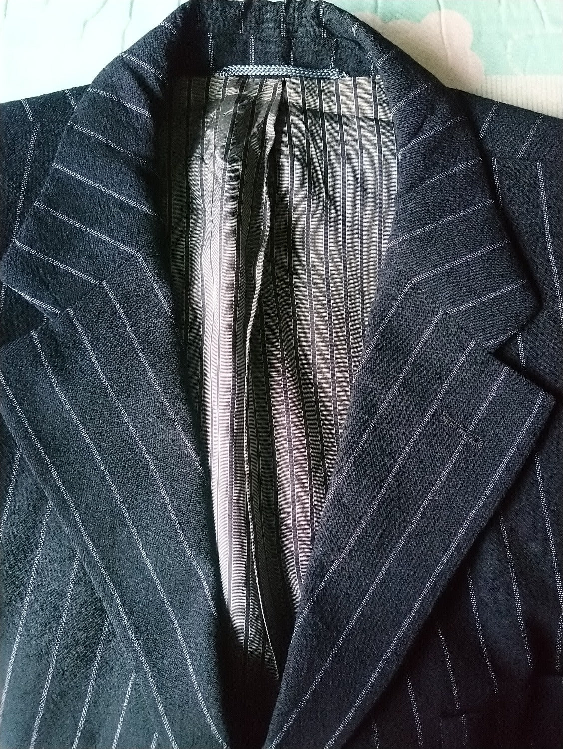 Veste de laine Roy Robson. Blanc Blanc rayé. Taille 54