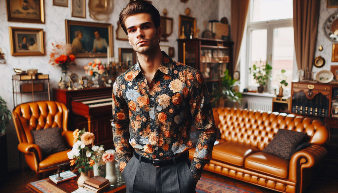 Vintage herenoverhemd gecombineerd in een moderne outfit