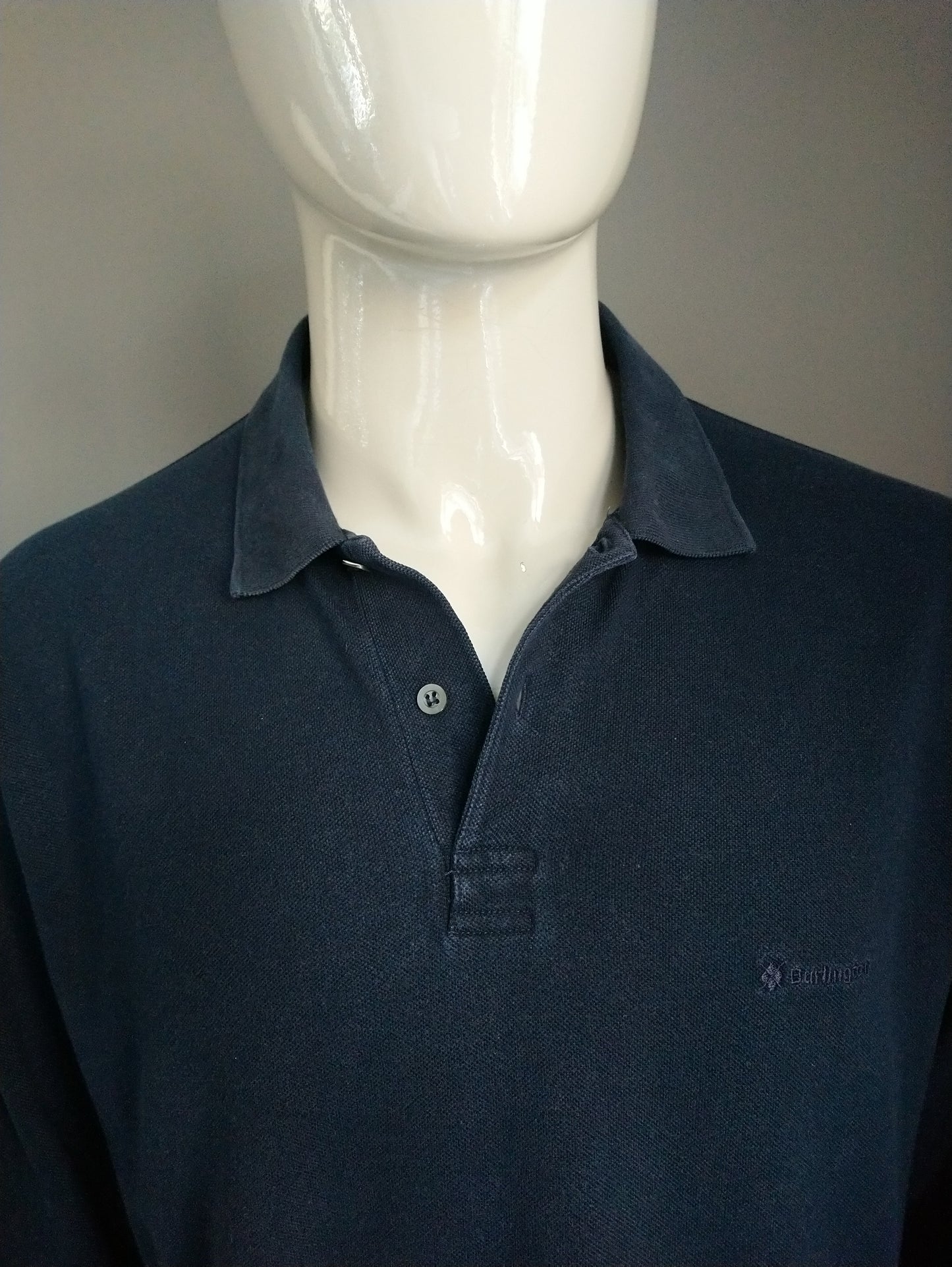 Burlington Polo Sweater. Colorato blu scuro. Taglia XL. Cotone.