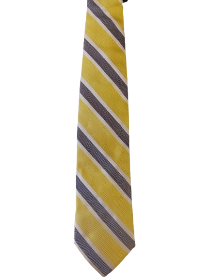 Cravatta in seta – gialla con righe – stile fresco e classico – Jay Pee Originals