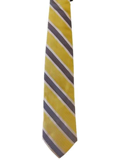 Cravatta in seta – gialla con righe – stile fresco e classico – Jay Pee Originals