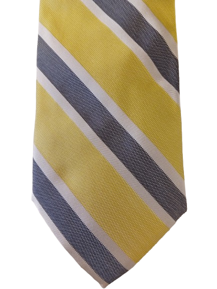 Cravatta in seta – gialla con righe – stile fresco e classico – Jay Pee Originals