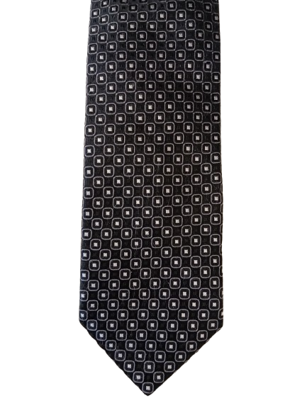 Silk tie – dark design – quiet, elegant style – Van Gils