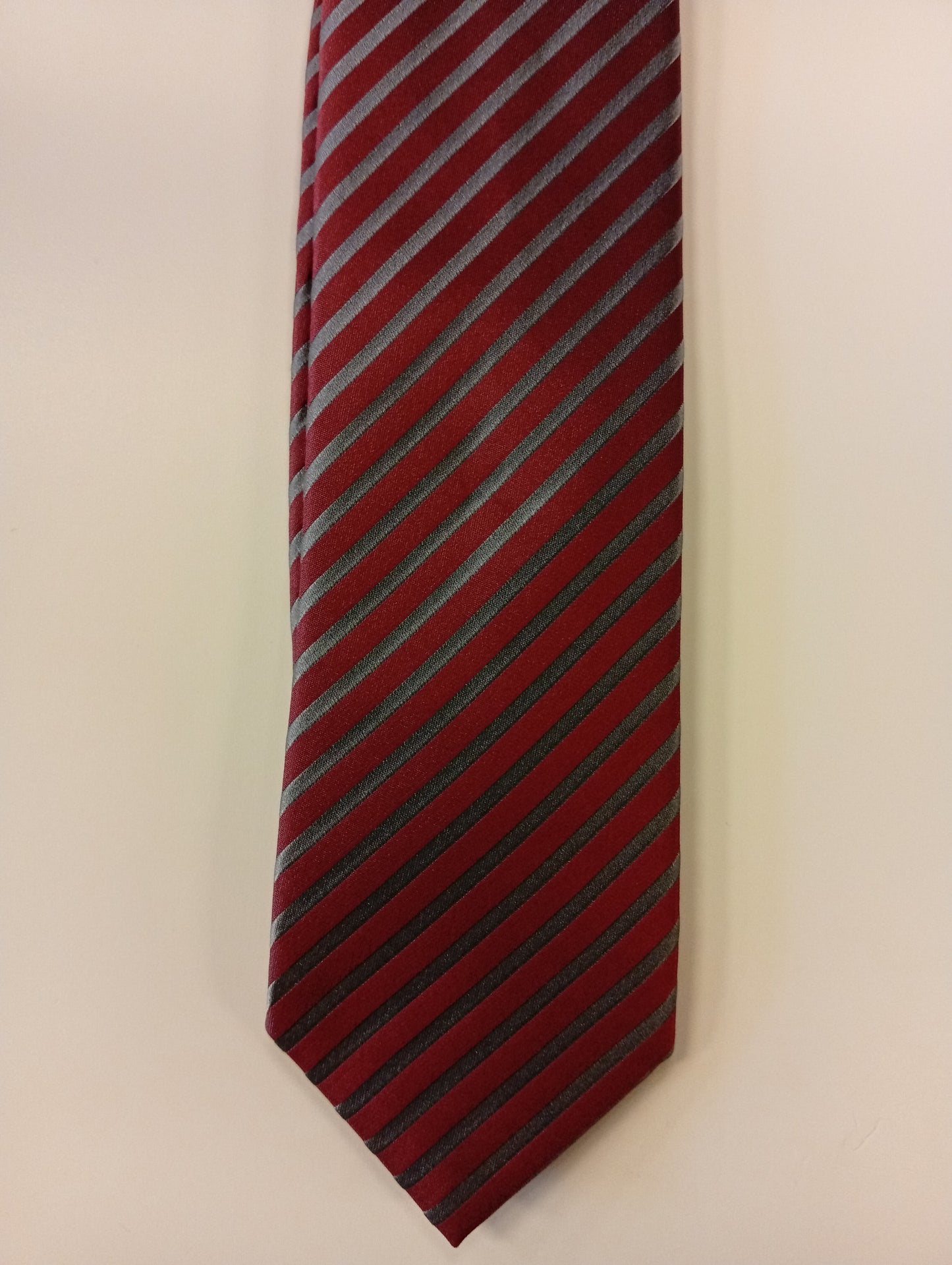 Zijden stropdas – rood – tijdloze, nette stijl – Olymp
