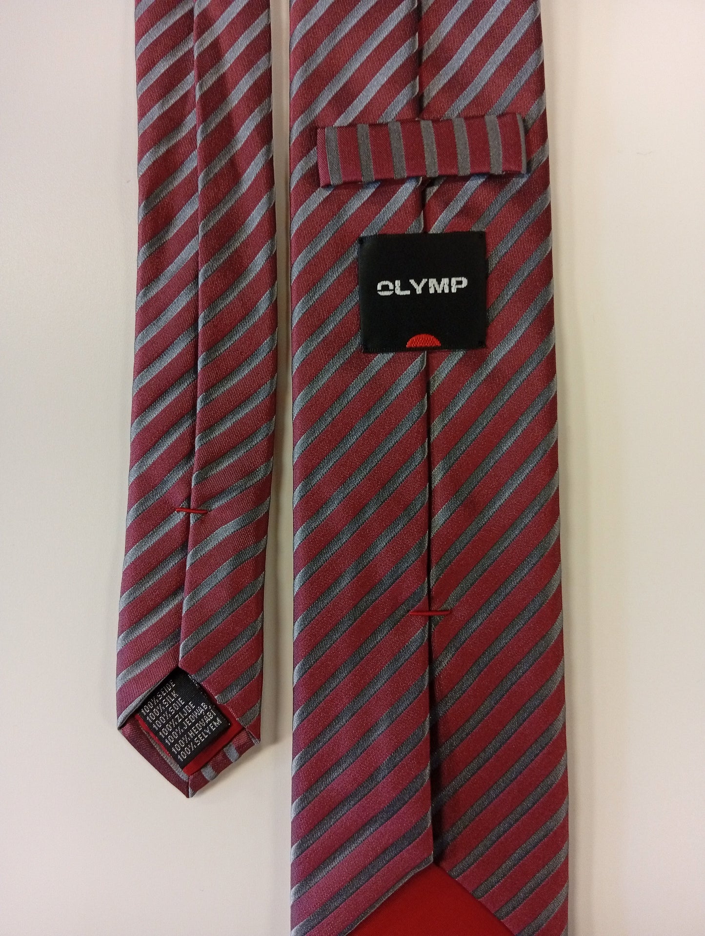 Zijden stropdas – rood – tijdloze, nette stijl – Olymp