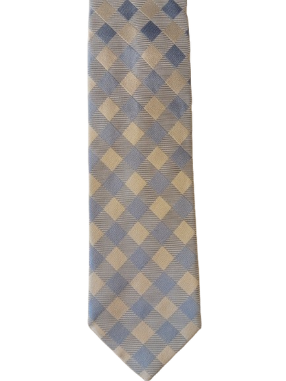Zijden stropdas – licht patroon – klassieke, elegante stijl – Faconnable