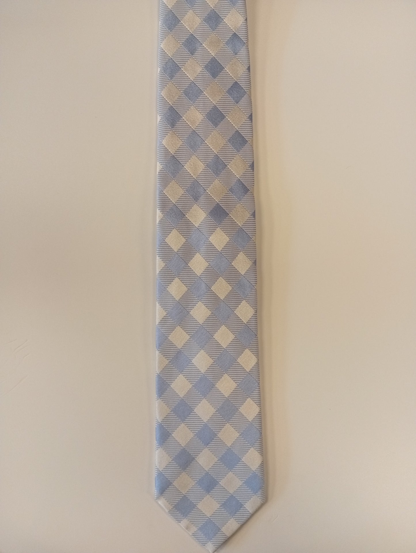 Zijden stropdas – licht patroon – klassieke, elegante stijl – Faconnable