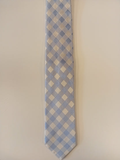 Zijden stropdas – licht patroon – klassieke, elegante stijl – Faconnable