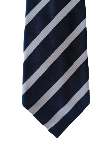 Silk tie – dark blue with stripes – business look – Gentiluomo