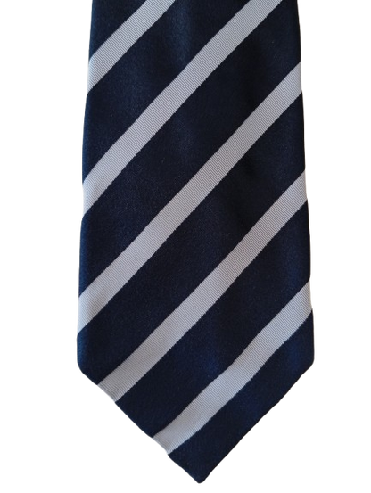 Silk tie – dark blue with stripes – business look – Gentiluomo