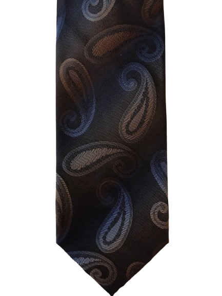 Silk tie – dark design – calm, neat style – Michaelis