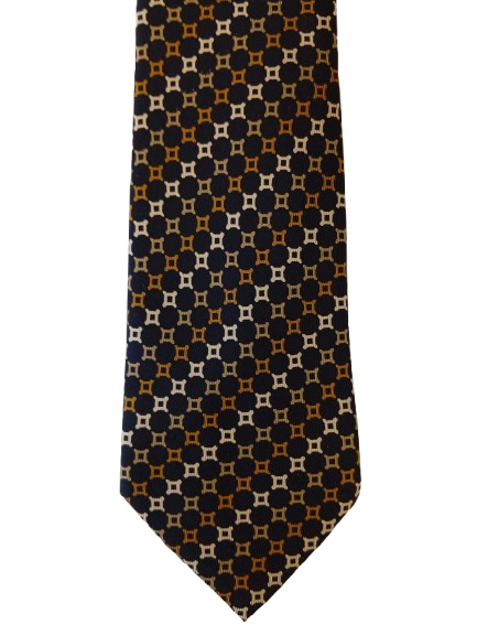 Silk tie – dark design – neat, calm style – Gentiluomo