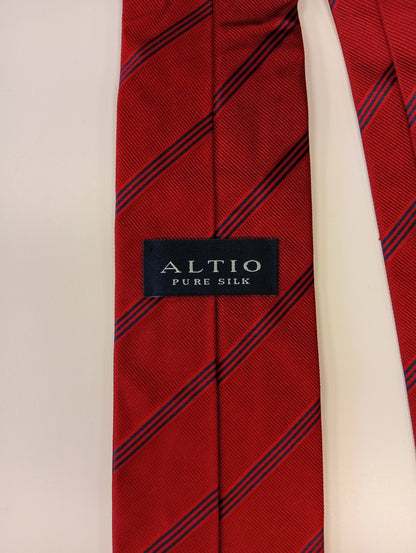 Cravatta in seta – rossa – look business – Altio