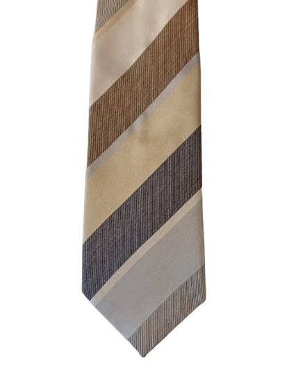 Silk tie – brown stripes – classic style – Altio