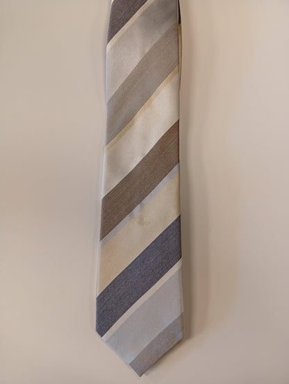 Silk tie – brown stripes – classic style – Altio