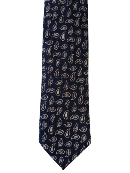 Silk tie – dark design – calm, neat style – Michaelis