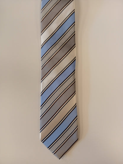 Corbata de seda italiana – raya sutil – estilo atemporal – Profuomo