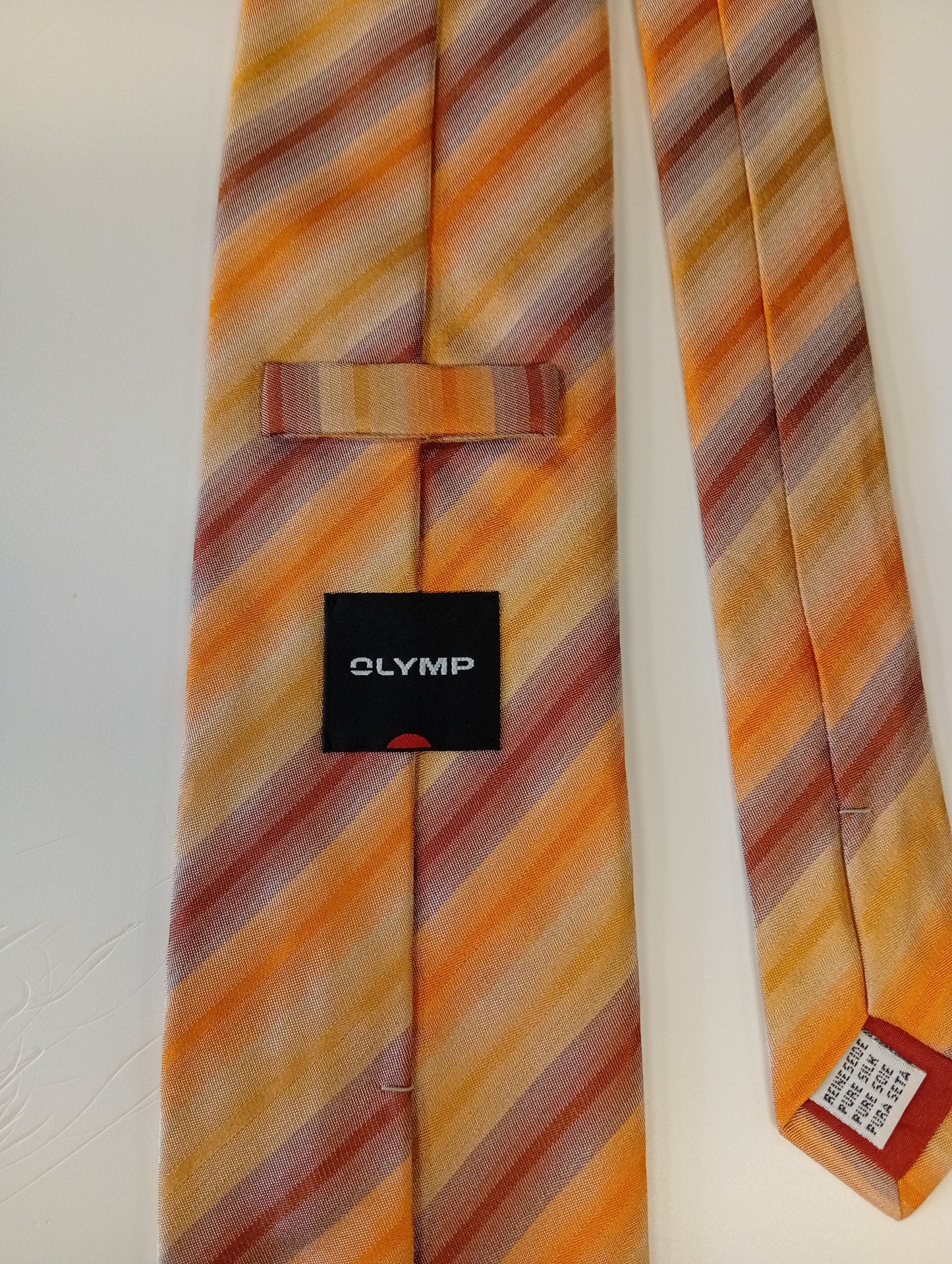 Cravatta in seta – righe colorate – stile classico – Olymp