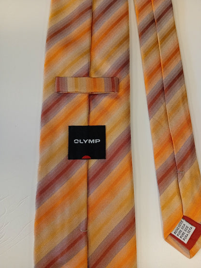 Cravatta in seta – righe colorate – stile classico – Olymp
