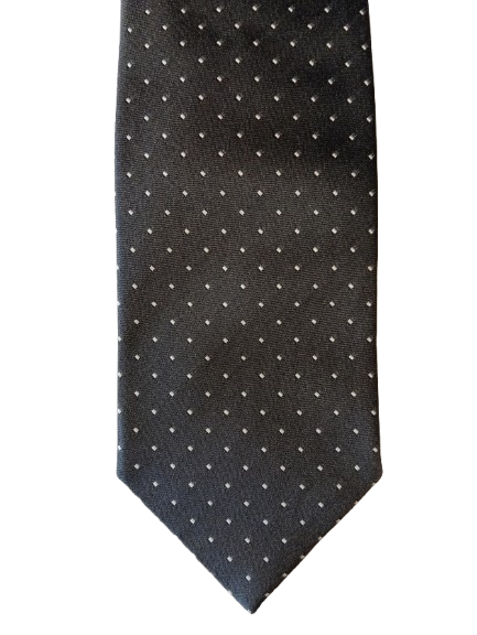 Italian silk tie – dark design – refined, luxurious look – Corneliani