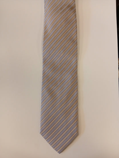 Italian silk tie – light brown – calm, elegant look – Pal Zileri