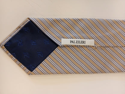 Italian silk tie – light brown – calm, elegant look – Pal Zileri