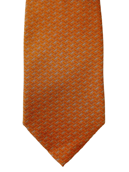 Italian silk tie – warm orange – powerful, luxurious style – Ermenegildo Zegna
