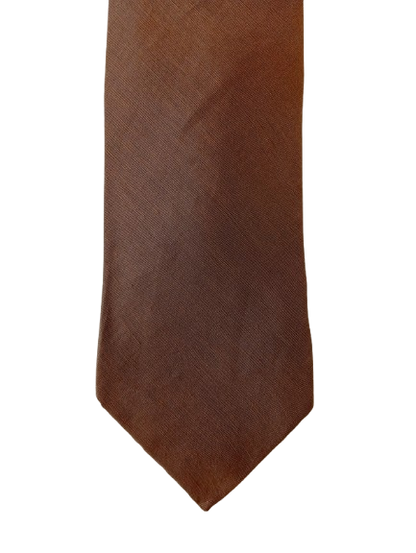 Italian silk tie – brown – calm, timeless look – Armani Collezioni