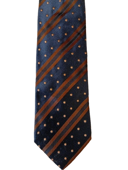 Italienische Seidenkrawatte – dunkel mit Muster – eleganter, stilvoller Look – Pal Zileri