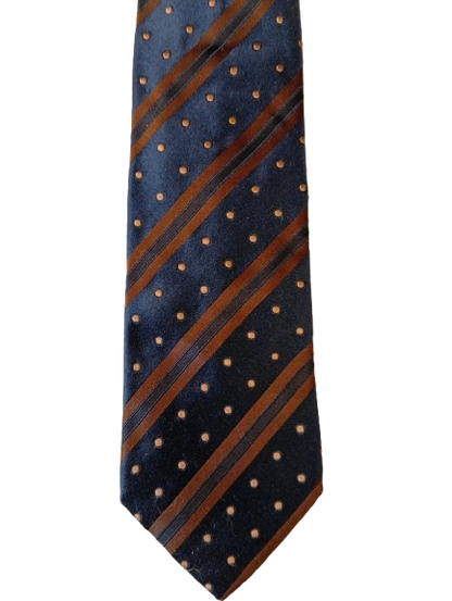 Italiaanse zijden stropdas – donker met patroon – elegante, stijlvolle look – Pal Zileri