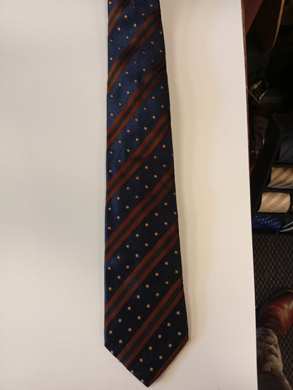 Italiaanse zijden stropdas – donker met patroon – elegante, stijlvolle look – Pal Zileri
