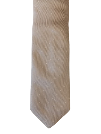 Zijden stropdas – licht beige – rustige, elegante uitstraling – Sartoria Rossi