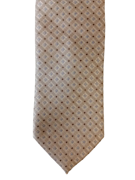 Corbata de seda italiana – beige con estampado – aspecto elegante y lujoso – Pal Zileri