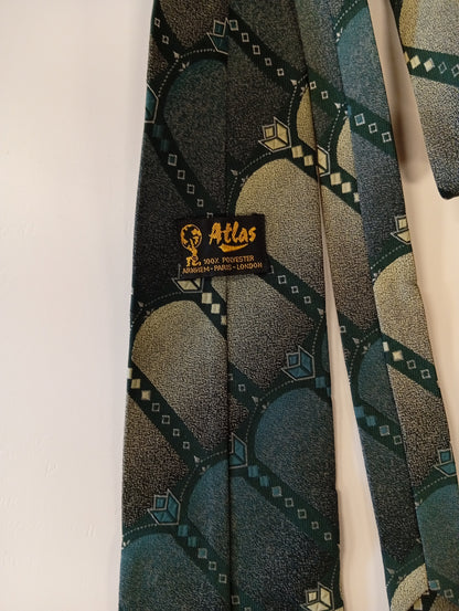 Vintage tie – dark pattern – calm retro style – Atlas