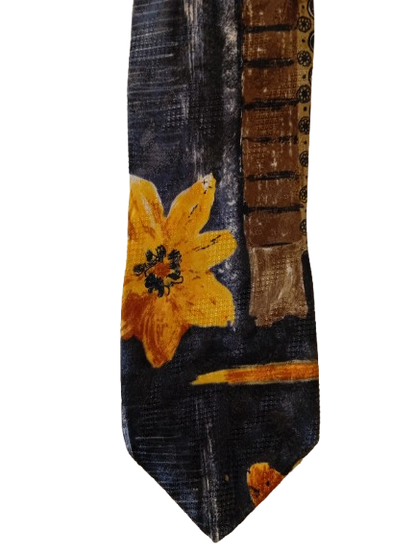 Vintage tie – dark with floral print – distinctly retro style – Canda