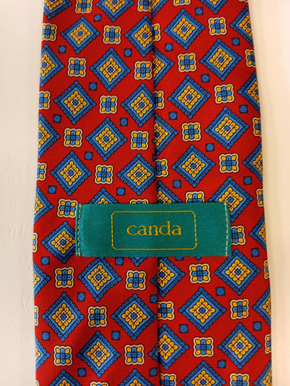 Vintage tie – red with pattern – classic retro style – Canda